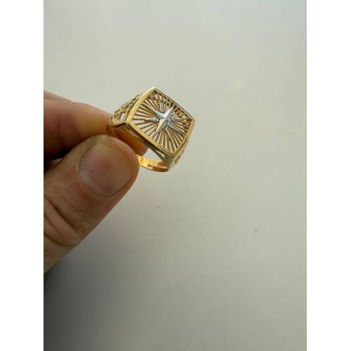 ANELLO Uomo ORO 18 Karati 750 GIALLO...