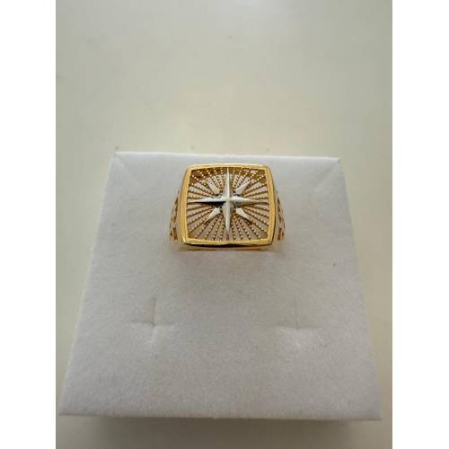 ANELLO Uomo ORO 18 Karati 750 GIALLO...