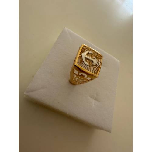 ANELLO Da Uomo ORO 18 Karati 750%...