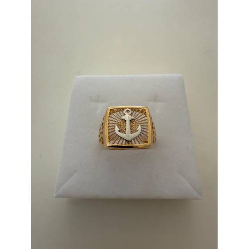 ANELLO Da Uomo ORO 18 Karati 750%...