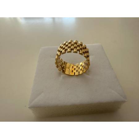 ANELLO Da Uomo Donna Unisex In ORO GIALLO 18 KARATI 750% Modello FASCIONE Largo
