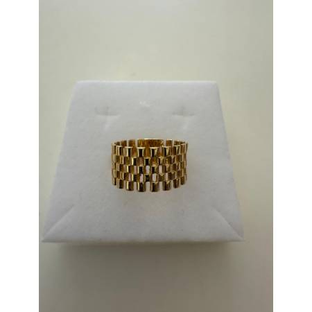 ANELLO Da Uomo Donna Unisex In ORO GIALLO 18 KARATI 750% Modello FASCIONE Largo