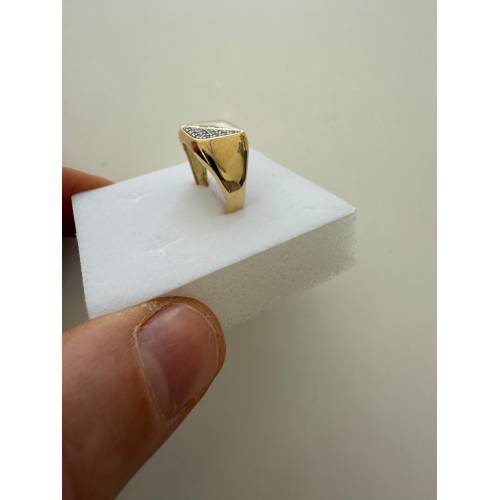 ANELLO Da Uomo In ORO 18 Karati 750%...