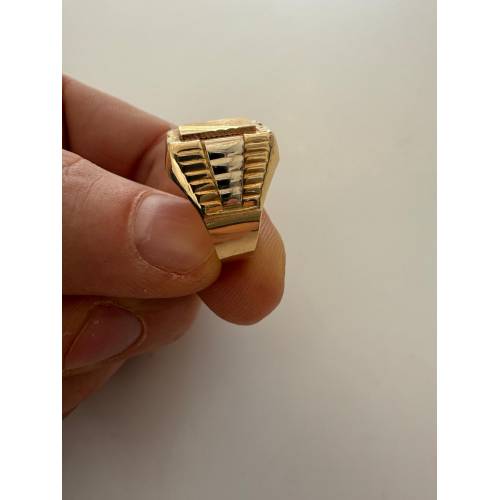 ANELLO Uomo ORO 18 Karati 750% GIALLO...