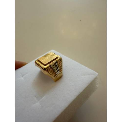 ANELLO Uomo ORO 18 Karati 750% GIALLO...