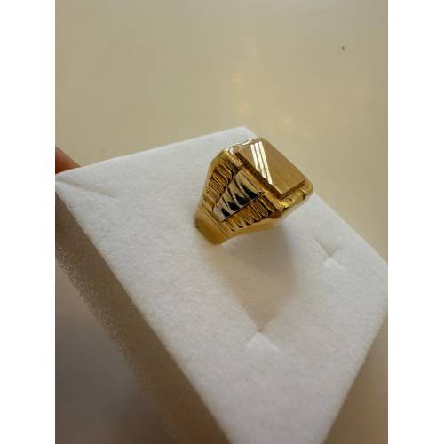 ANELLO Uomo ORO 18 Karati 750% GIALLO...