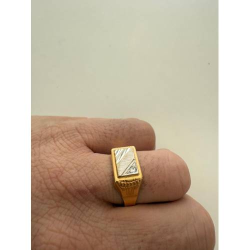 ANELLO Uomo Rettangolare ORO 18...