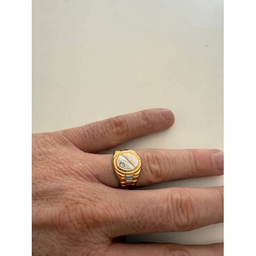 ANELLO Da Uomo In ORO 18 Karati 750%...