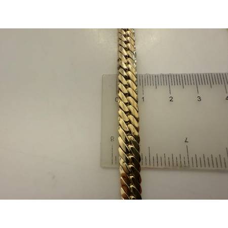 COLLANA ORO GIALLO 18 Karati 750% COLLIER Maglia Catena A SERPENTINA Girocollo