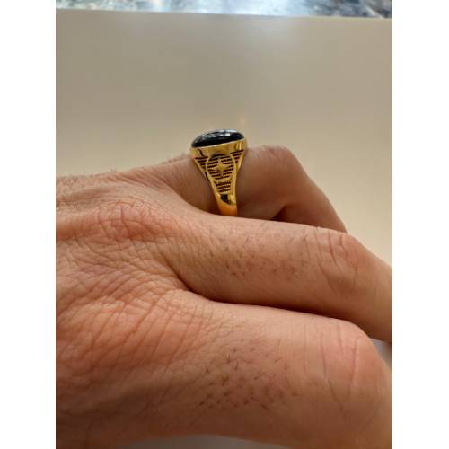 ANELLO Da Uomo In ORO 18 Karati 750%...