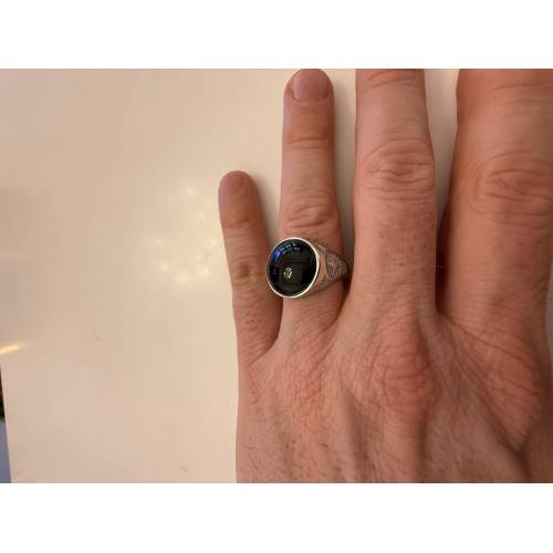 ANELLO Da Uomo In ORO 18 Karati 750%...