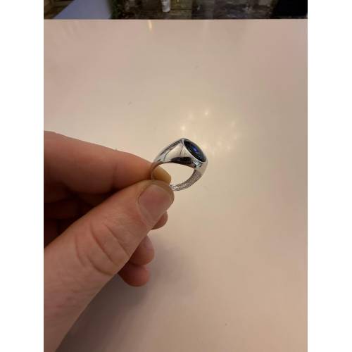 ANELLO Uomo ORO 18 Karati 750% BIANCO...