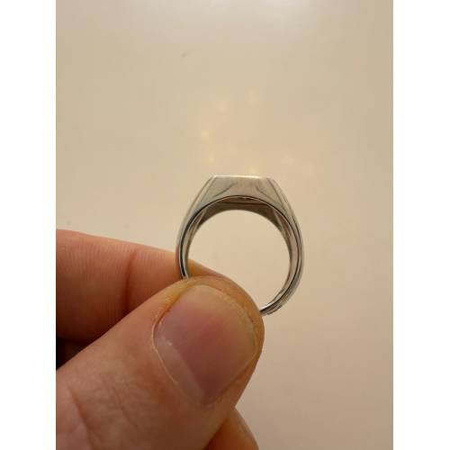 ANELLO Da Uomo Squadrato In ORO 18...