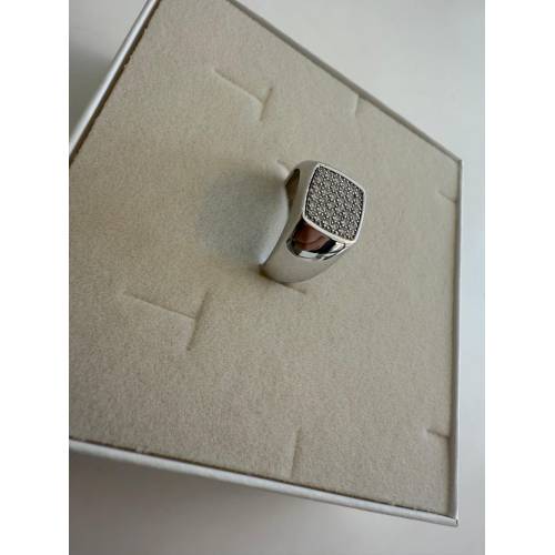 ANELLO Da Uomo Squadrato In ORO 18...