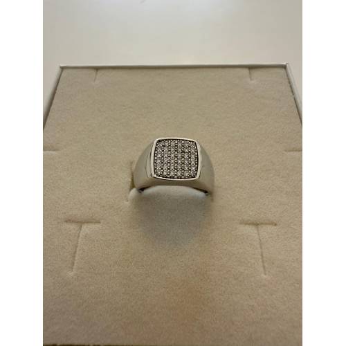 ANELLO Da Uomo Squadrato In ORO 18...