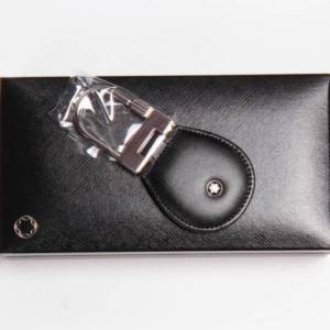 MONTBLANC PORTACHIAVI 14085 In ACCIAIO Pelle Nero Finiture Palladio MEISTERSTUCK - 1 2