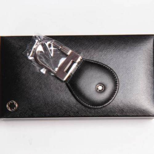 MONTBLANC PORTACHIAVI 14085 In ACCIAIO Pelle Nero Finiture Palladio MEISTERSTUCK - 2