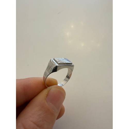 ANELLO Da Uomo In ORO BIANCO 18...