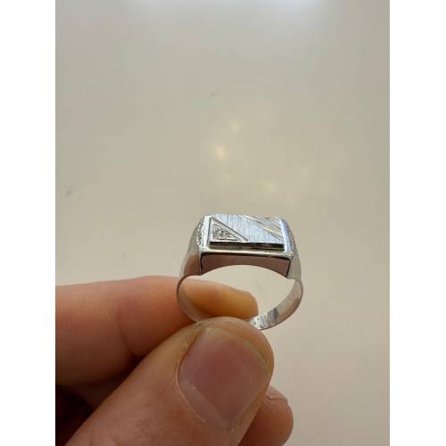 ANELLO Da Uomo In ORO BIANCO 18...