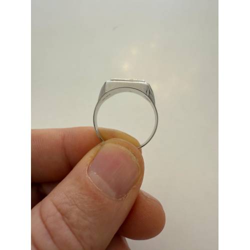 ANELLO Da Uomo In ORO BIANCO 18...