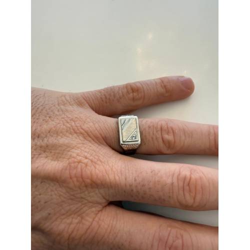 ANELLO Da Uomo In ORO BIANCO 18...