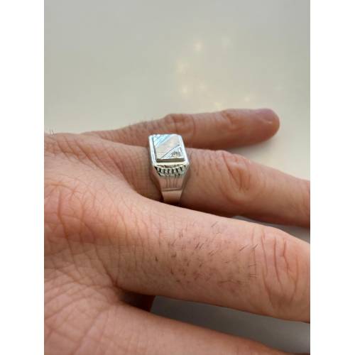 ANELLO Da Uomo In ORO BIANCO 18...