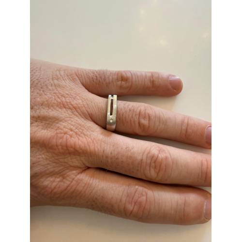 ANELLO Da Uomo In ORO BIANCO 18...