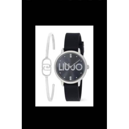 OROLOGIO LIU JO COUPLE ESSENCE Donna Silver Acciaio Gomma Con Bracciale TLJ2521