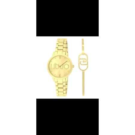 OROLOGIO LIU JO COUPLE ESSENCE Donna Oro Gold In Acciaio Con Bracciale TLJ2518