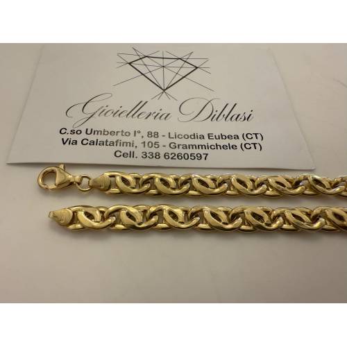 COLLANA Uomo Donna Unisex ORO GIALLO...