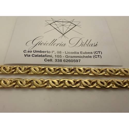 COLLANA Uomo Donna Unisex ORO GIALLO...