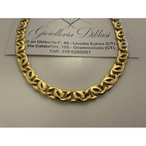 COLLANA Uomo Donna Unisex ORO GIALLO...