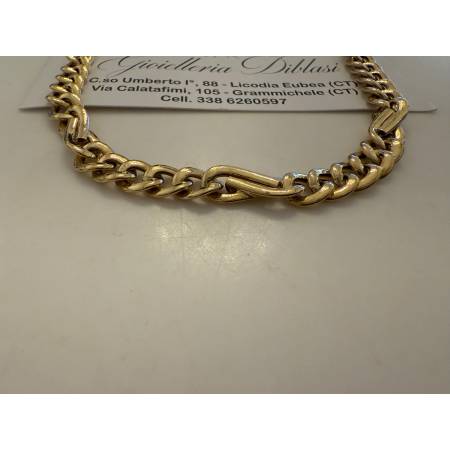 COLLANA Uomo Donna Unisex ORO GIALLO 18 Kt 750% Collier Maglia CATENA Girocollo