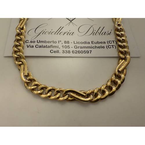 COLLANA Uomo Donna Unisex ORO GIALLO...