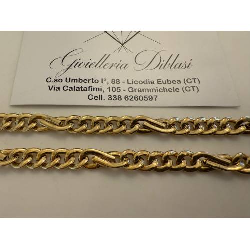 COLLANA Uomo Donna Unisex ORO GIALLO...