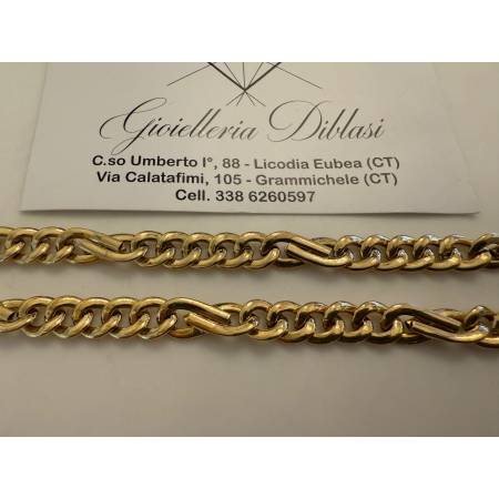 COLLANA Uomo Donna Unisex ORO GIALLO 18 Kt 750% Collier Maglia CATENA Girocollo