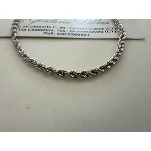 COLLANA ORO BIANCO 18 Kt 750% Uomo...