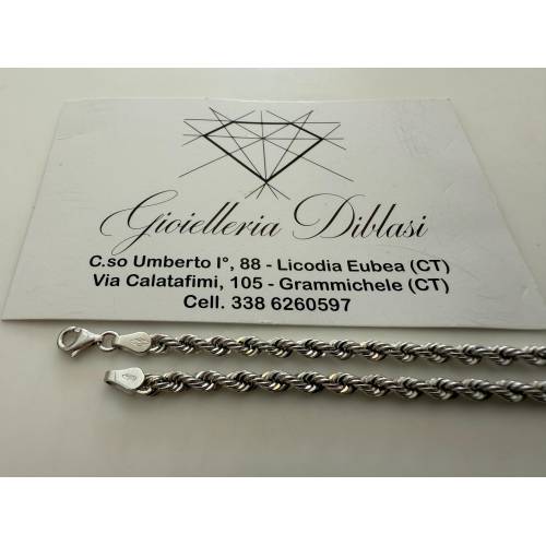 COLLANA ORO BIANCO 18 Kt 750% Uomo...