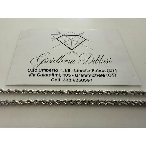 COLLANA ORO BIANCO 18 Kt 750% Uomo...