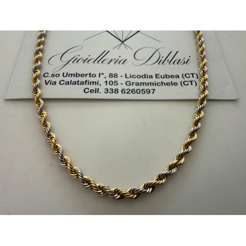 COLLANA ORO 18 KT 750% Unisex Giallo...