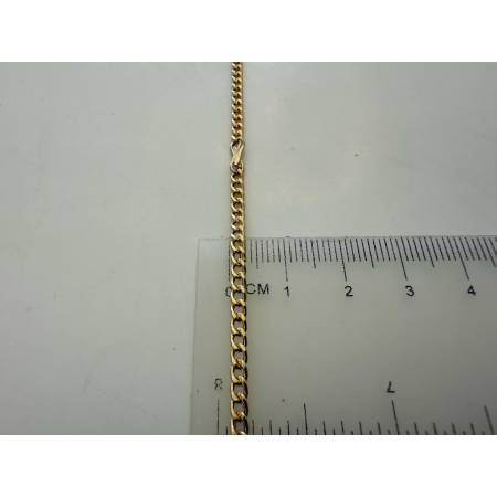 COLLANA Collier CATENA Girocollo ORO 18 KT 750% GIALLO BIANCO Maglia Uomo Donna