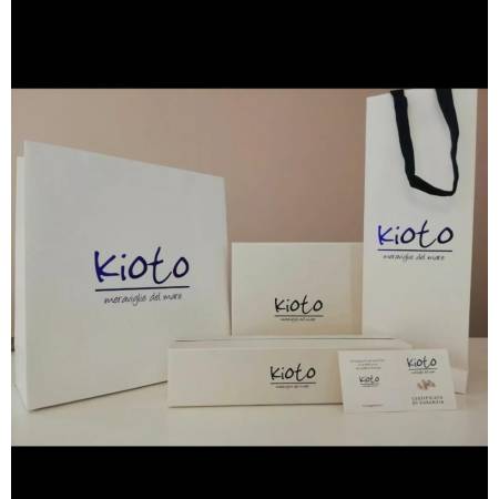 BRACCIALE DI PERLE NATURALI ACQUA DOLCE IN ORO BIANCO 18 KT 750% KIOTO