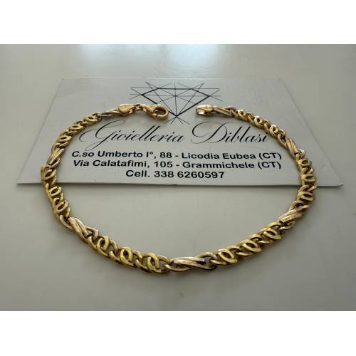 BRACCIALE ORO 18 Kt 750% Uomo Donna...