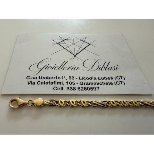 BRACCIALE ORO 18 Kt 750% Uomo Donna...