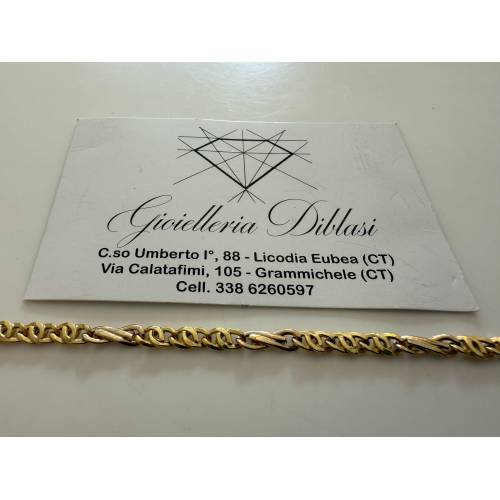 BRACCIALE ORO 18 Kt 750% Uomo Donna...